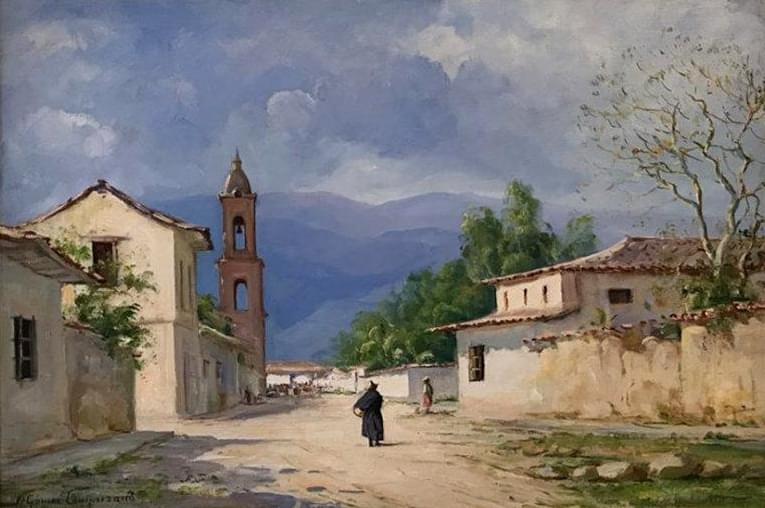 pintura Calle Navarra de Ricardo Gómez Campuzano