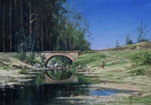 pintura Puente de Sopó de Ricardo Gómez Campuzano