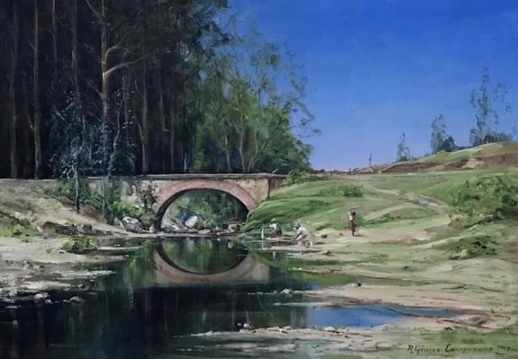 pintura Puente de Sopó de Ricardo Gómez Campuzano