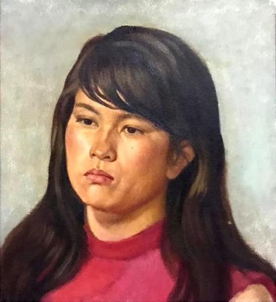 pintura Retrato de mujer de José Rodríguez Acevedo