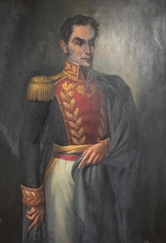pintura de Simon Bolívar de Óscar Rodríguez Naranjo
