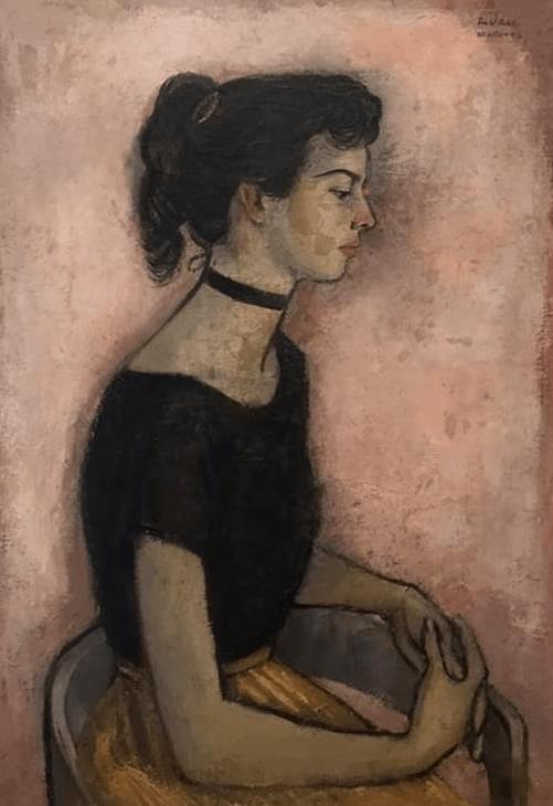 pintura Retrato de Alicia de Enrique Grau