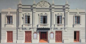 pintura Teatro Bolívar de Pedro Pablo Lalinde